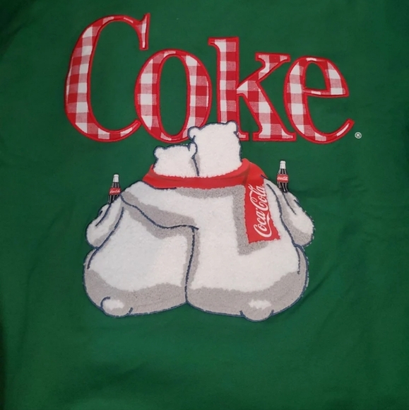 Unique Classic Coca Cola Holiday Bears Sweatshirt-NWT - Picture 2 of 5
